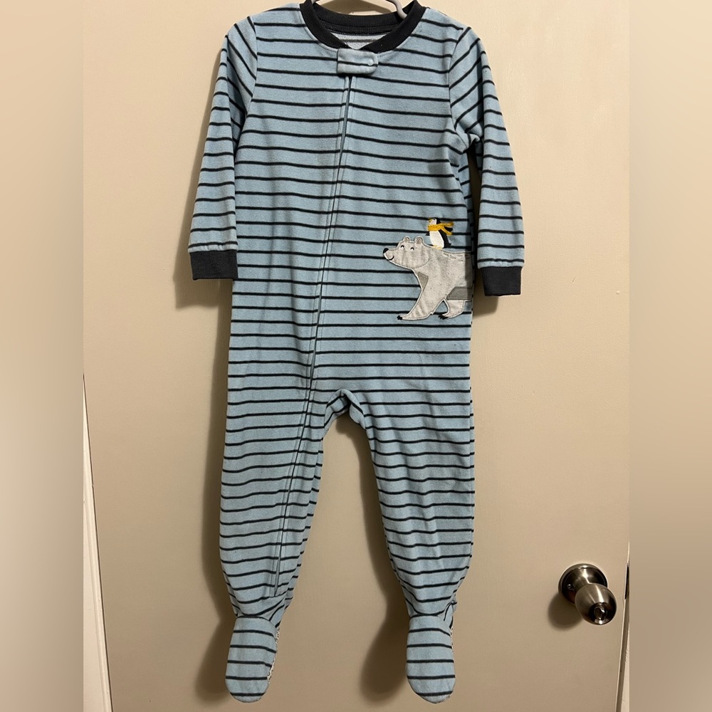 Used 3T Polar Bear Footie Pajamas